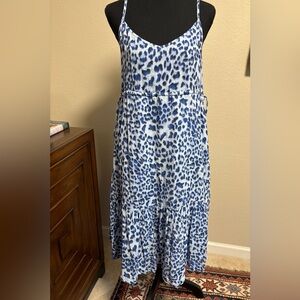 Michael Stars Blue and White gauze Dress NWT